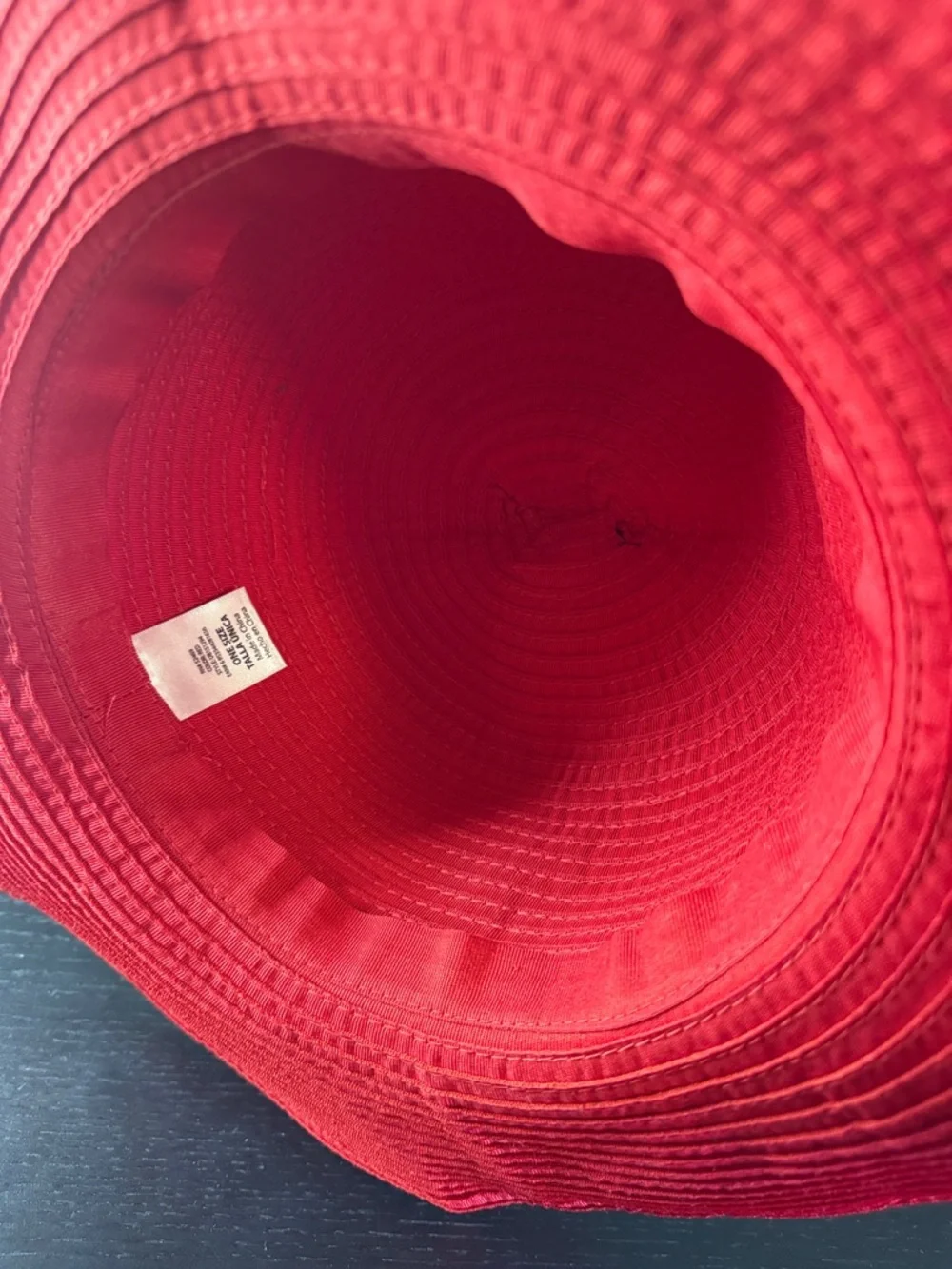 Women’s Packable Red Wide Brim Sun Hat One Size